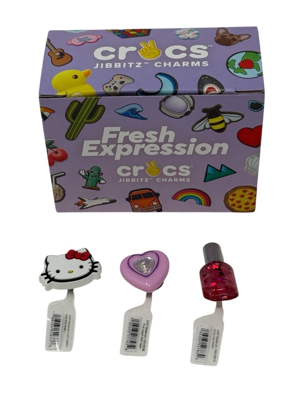 Set of 3 individual Crocs Jibbitz